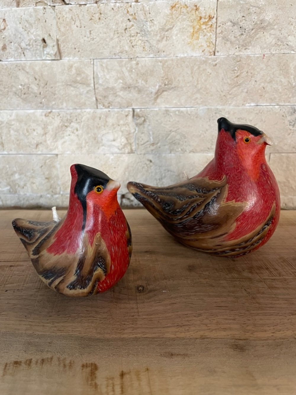 Swazi candles - red birds